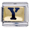 Letter Y Golden Italian Charm Bracelets Laser