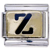Letter Z Golden  Italian  Charm  Bracelets  Laser