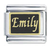 Gold  Tone Name Emily  Italian  Charm