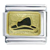 Gold Plated Cowboy Hat Italian Charm