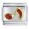 Music Note Red Italian Charm