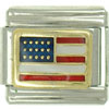 Golden Usa Flag Italian Charm