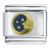 Golden Moon Star Italian Charm