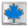 Blue Maple Leaf Italian Charm