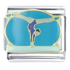 Gymnast Blue Italian Charm