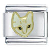 White Cat Face Head Italian Charm
