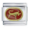 Taurus Red Italian Charm