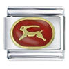 Capricorn Red Italian Charm