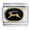 Capricorn Black Italian Charm