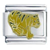 Prowling Yellow Tiger Italian Charm