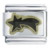 Black Shooting Star Italian Charm