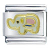  Elephant  White Italian Charm