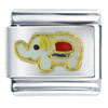  Elephant  Red Italian Charm