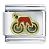 Gold Plated Bicyclist Italian Charm