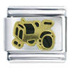 Tractor Black Italian Charm