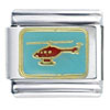 Helicopter Red Italian Charm