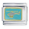 Helicopter Blue Italian Charm