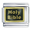 Holy Bible Black Italian Charm