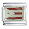 Red &amp; White Flag Italian Charm