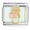 Reading Angel  Italian  Charm