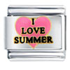 I Love Summer Italian Charm