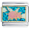Flying Pig Pink Italian Charm