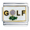 Glittered Golf Tee Off Italian Charm