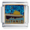 Glittered Titanic Italian Charm
