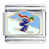 Guy Skiing Downhill Italian Charm