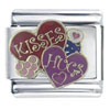 Kisses Hugs Italian Charm