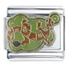 Orange Gecko Italian Charm