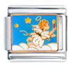 Guardian Angel White Italian Charm