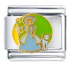 Girl Herding Sheep Italian Charm