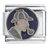 Sherlock Holmes Face Italian Charm