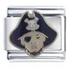 Pirate Man In Skull Hat Italian Charm