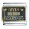 God Bless America Italian Charm