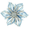 Wild Flower Blue Brooch