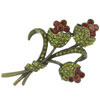 Red Rose Buds Brooch