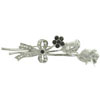 Silver Roses  Brooch 