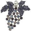 Purple Grapes Brooch