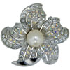 Pearl Plumeria Flower Brooch