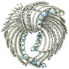  Rhinestone  Filigree  Brooch 