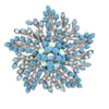 Turquoise Flower Brooch