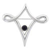 Celtic Deep Red  Rhinestone   Brooch 