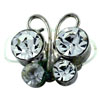 Silver Tone Studded Butterfly Toe Ring