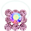Pink Square Studded Toe Ring