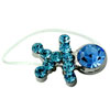 Blue Studded Stick Figure Person Toe Ring
