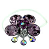 Purple Studded Butterfly Flower Toe Ring