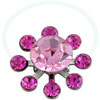 Pink Flower Studded Toe Ring