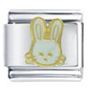 Bunny Face Golden And White Italian Charm